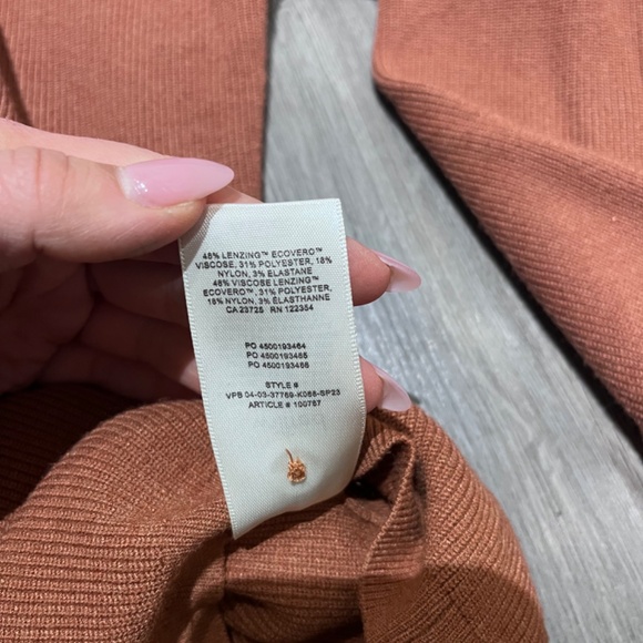 aritzia wilfred jovial cardigan large brown knit - Picture 2 of 2